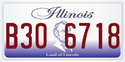 IL license plate B306718