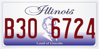 IL license plate B306724