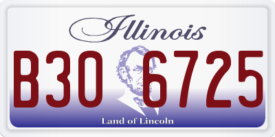 IL license plate B306725