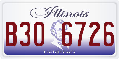 IL license plate B306726