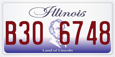 IL license plate B306748