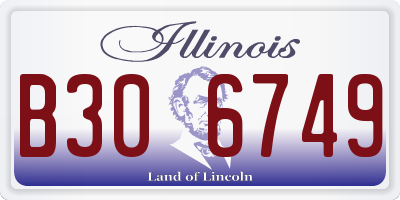 IL license plate B306749