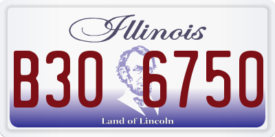 IL license plate B306750