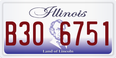 IL license plate B306751