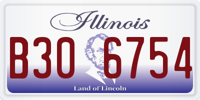 IL license plate B306754