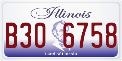 IL license plate B306758