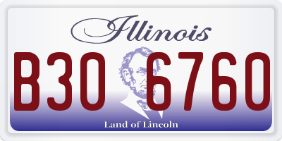 IL license plate B306760