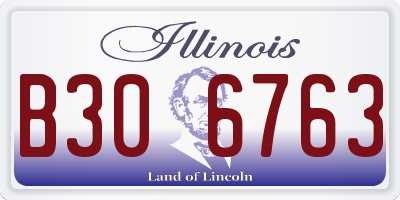 IL license plate B306763