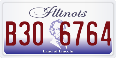 IL license plate B306764