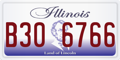 IL license plate B306766