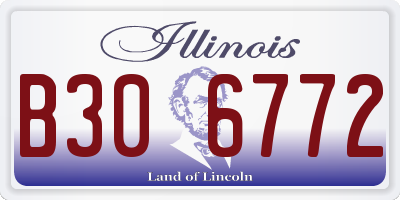 IL license plate B306772