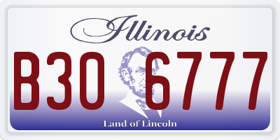 IL license plate B306777