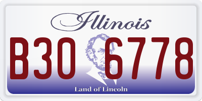IL license plate B306778