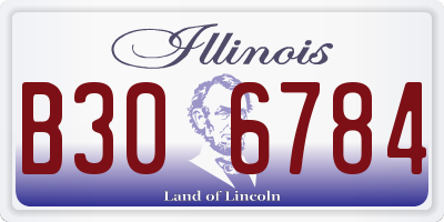 IL license plate B306784