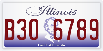 IL license plate B306789
