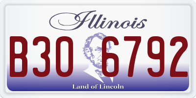 IL license plate B306792