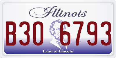 IL license plate B306793