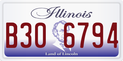IL license plate B306794