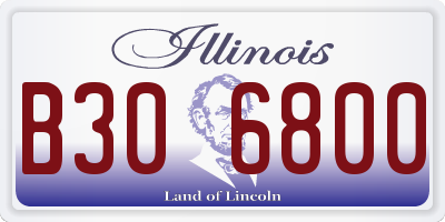 IL license plate B306800