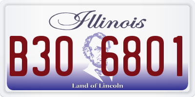 IL license plate B306801