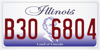 IL license plate B306804