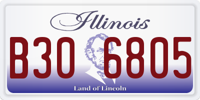 IL license plate B306805