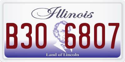 IL license plate B306807