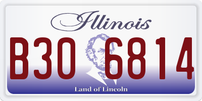 IL license plate B306814