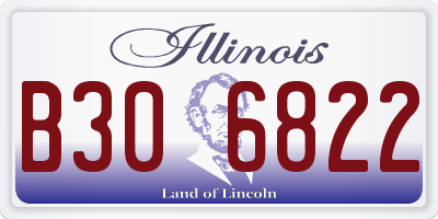 IL license plate B306822