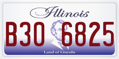 IL license plate B306825