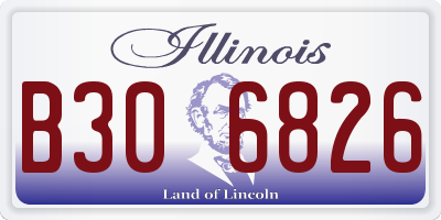 IL license plate B306826
