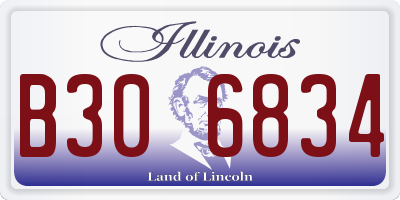 IL license plate B306834