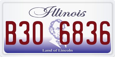 IL license plate B306836
