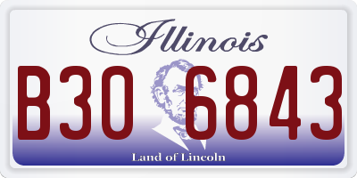 IL license plate B306843