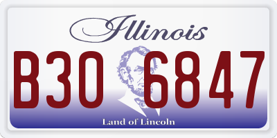 IL license plate B306847