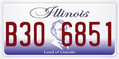IL license plate B306851