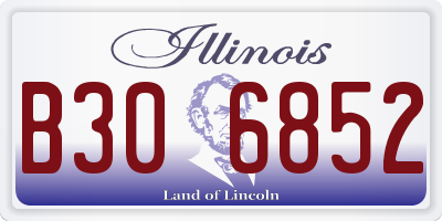 IL license plate B306852