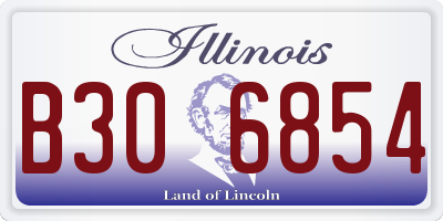 IL license plate B306854