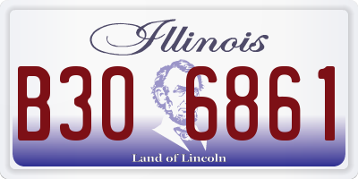 IL license plate B306861