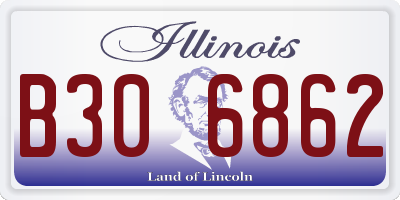 IL license plate B306862