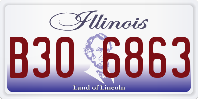IL license plate B306863