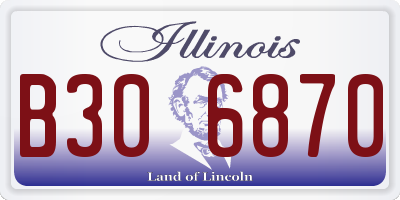 IL license plate B306870