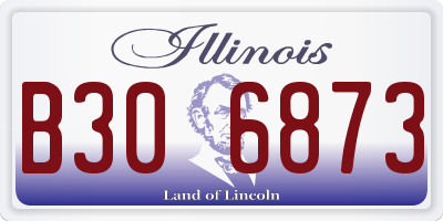 IL license plate B306873