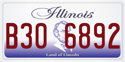 IL license plate B306892