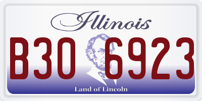 IL license plate B306923