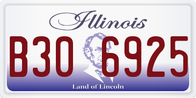 IL license plate B306925
