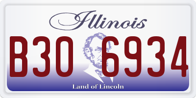 IL license plate B306934