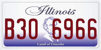 IL license plate B306966
