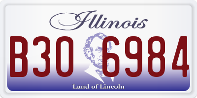 IL license plate B306984