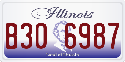 IL license plate B306987